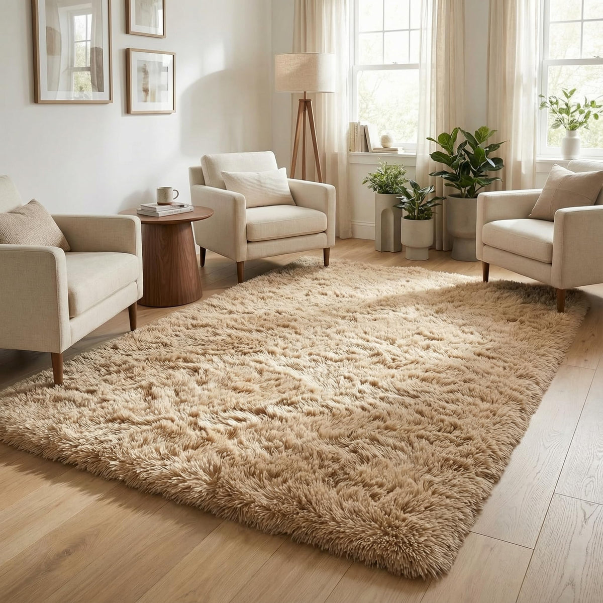 Merelax Soft Area Rug for Livingroom Bedroom, Machine Washable 4x6 Black Rugs Fluffy Shaggy Bedside Rug, Non Slip Indoor Carpet for Nursery Kids Room Home Decor Aesthetic