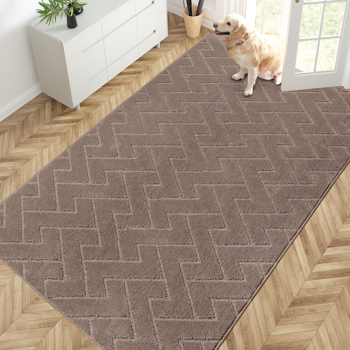 PURRUGS Dirt Trapping Door Mat Indoor Entrance, 20" x 31.5", Grey