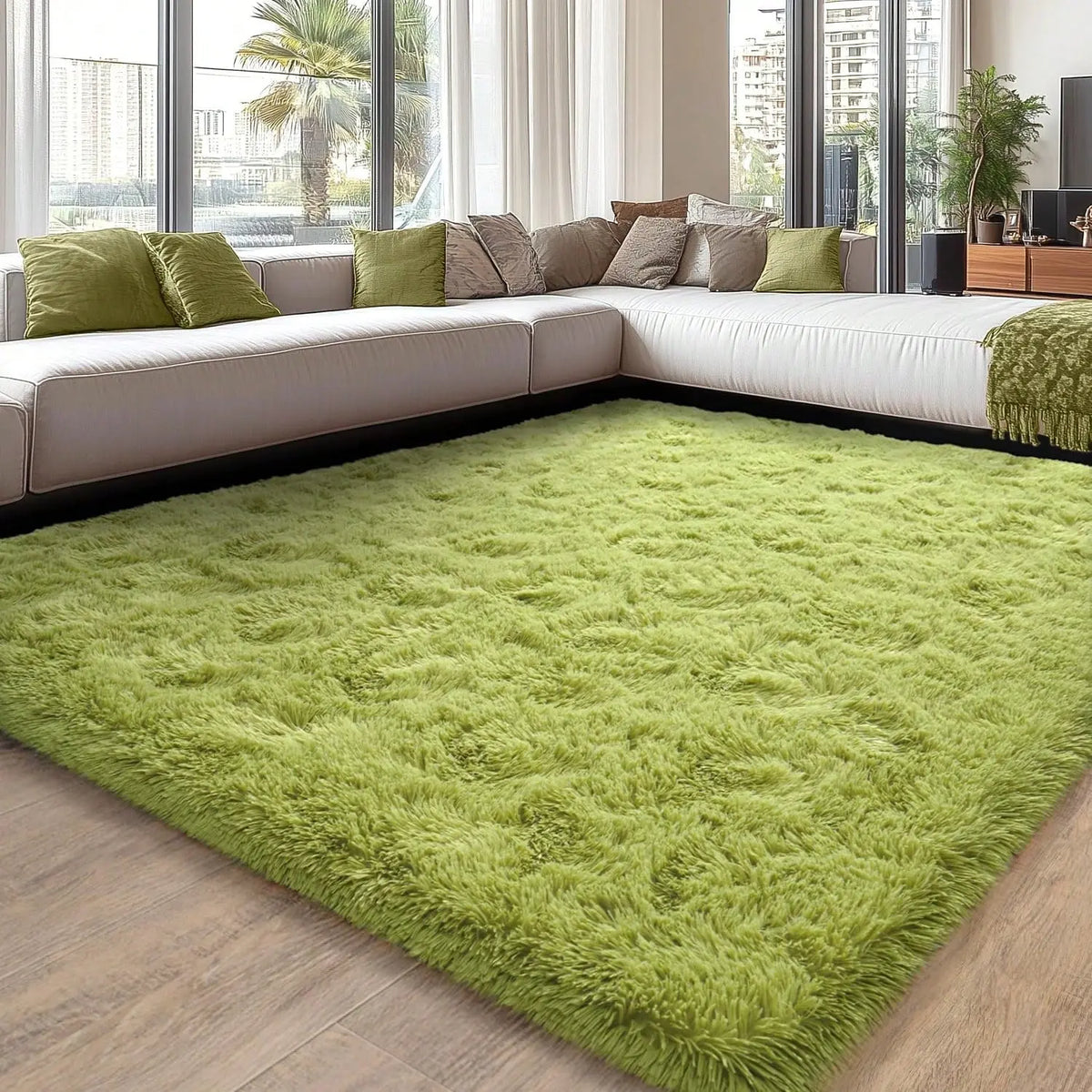 AILYEI Soft Shag Rugs For Bedroom, Burgundy Red Fluffy Shaggy Rugs For Living Room Nursery, Luxury Modern Plush Carpet Girls Boys Kids Room Dorm Indoor Home Decor, Upgrade Non-Slip