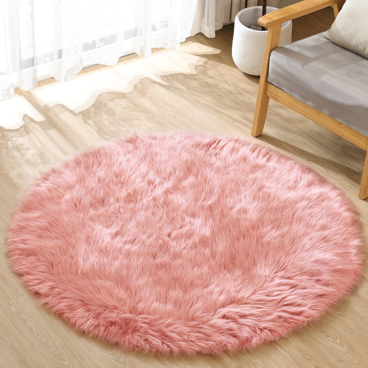 ORINOVA White Faux Sheepskin Fuzzy Fur Rugs for Bedroom Small Machine Washable Fluffy Area Rugs for Living Room 2x4 Shag Nursery Rug