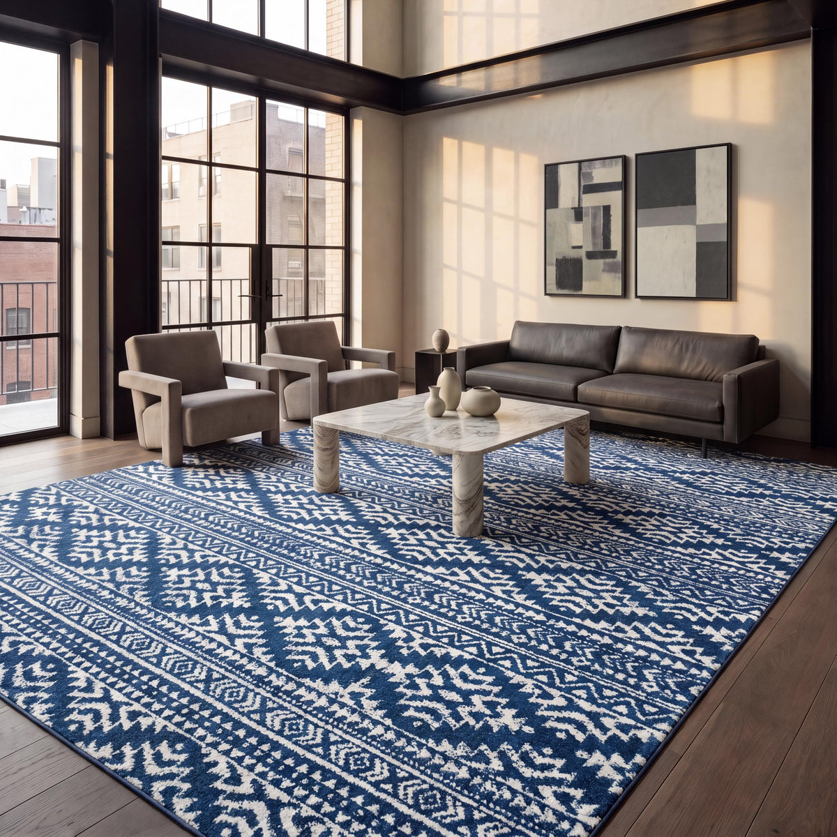 SAFAVIEH Tulum Area Rug 8x10, Large Ivory & Grey TUL272A
