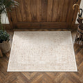 PureCozy Beige Area Rug 5x7 Vintage Farmhouse Floral