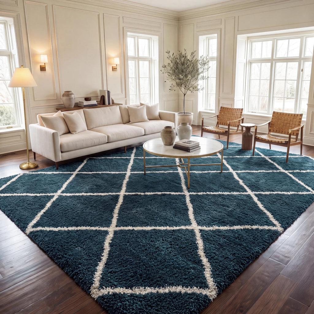 SAFAVIEH Hudson Shag Accent Rug 3'x5', Soft Plush Grey & Beige SGH281J
