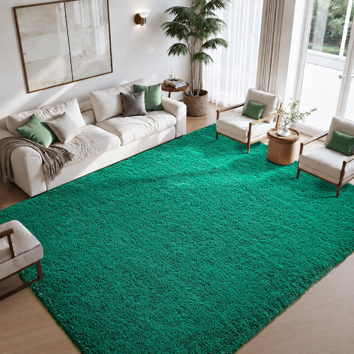 Zentavio Area Rugs for Living Room Grey Rugs for Bedroom 4x6 Carpet Fluffy Furry Soft Shag Aesthetic Plush High Pile Gray Throw Rug for Nursery Kids Room Dorm
