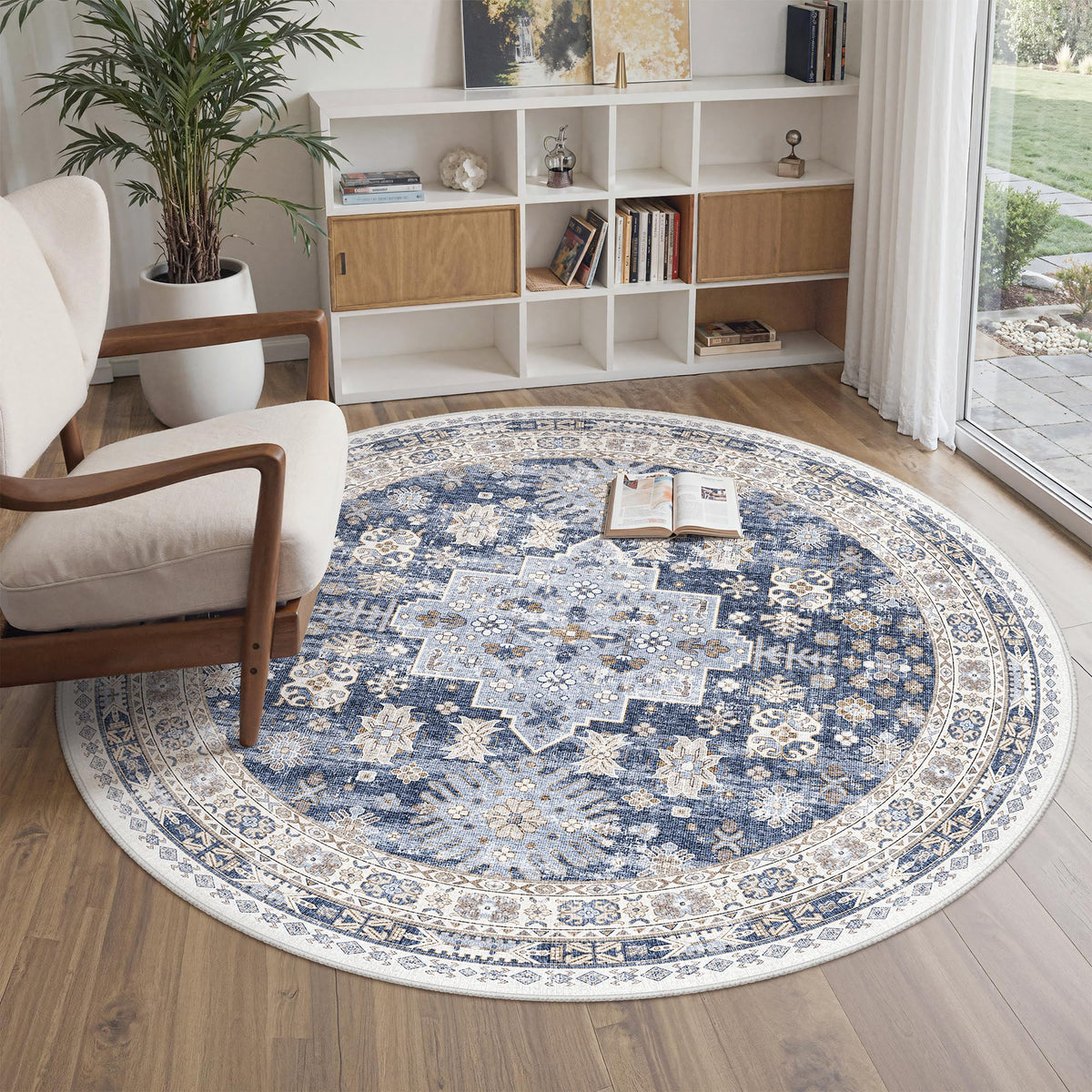 zesthome 5x7 Area Rugs for Living Room,Large Washable Rug,Orange