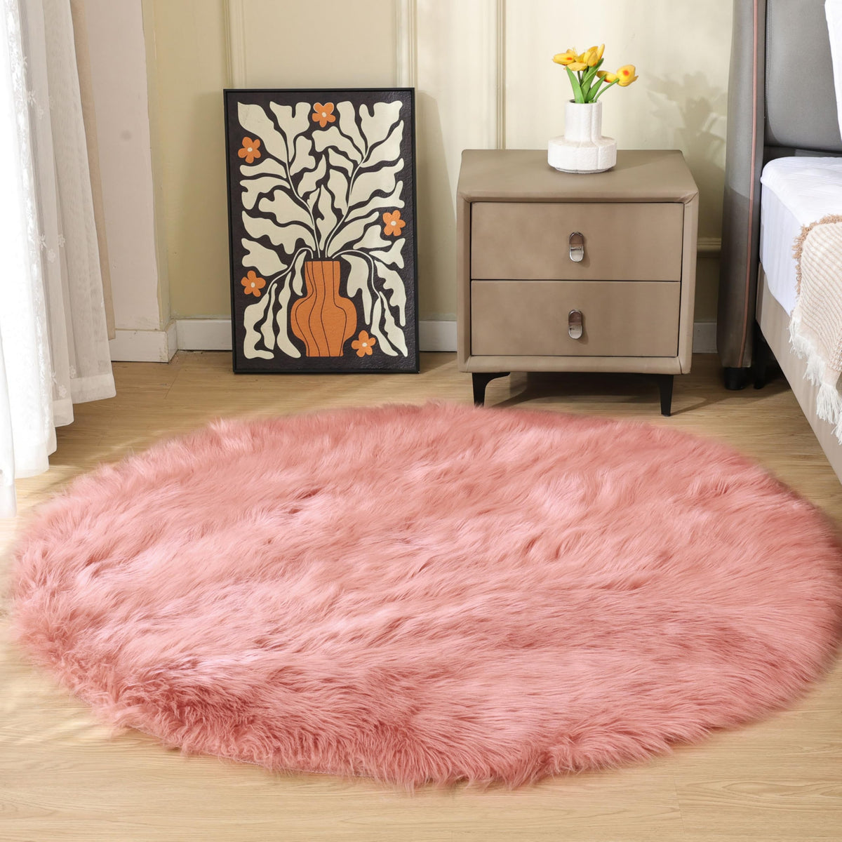 ORINOVA White Faux Sheepskin Fuzzy Fur Rugs for Bedroom Small Machine Washable Fluffy Area Rugs for Living Room 2x4 Shag Nursery Rug