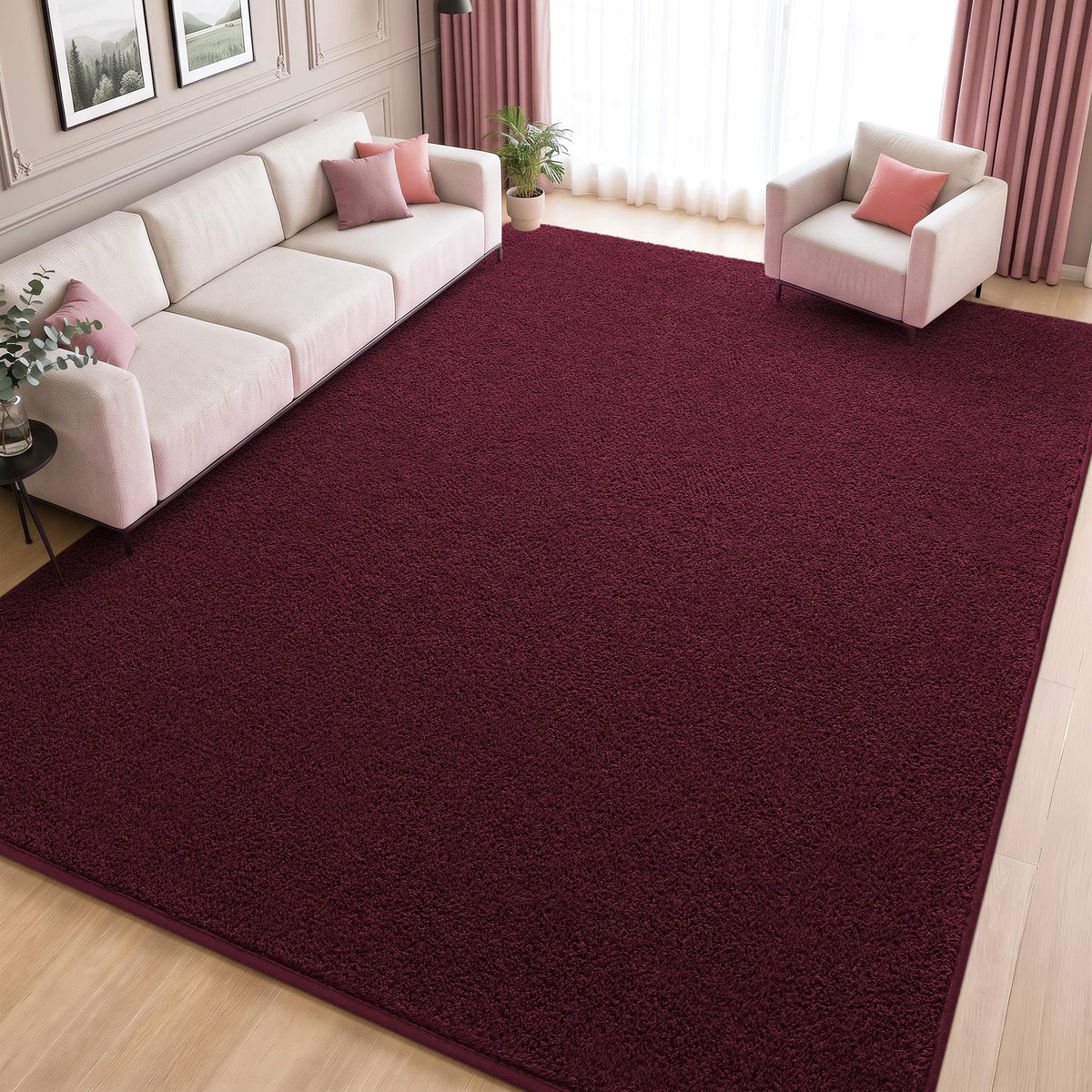 Foxmas 4x6 Dark Grey Modern Minimalist Area Rugs