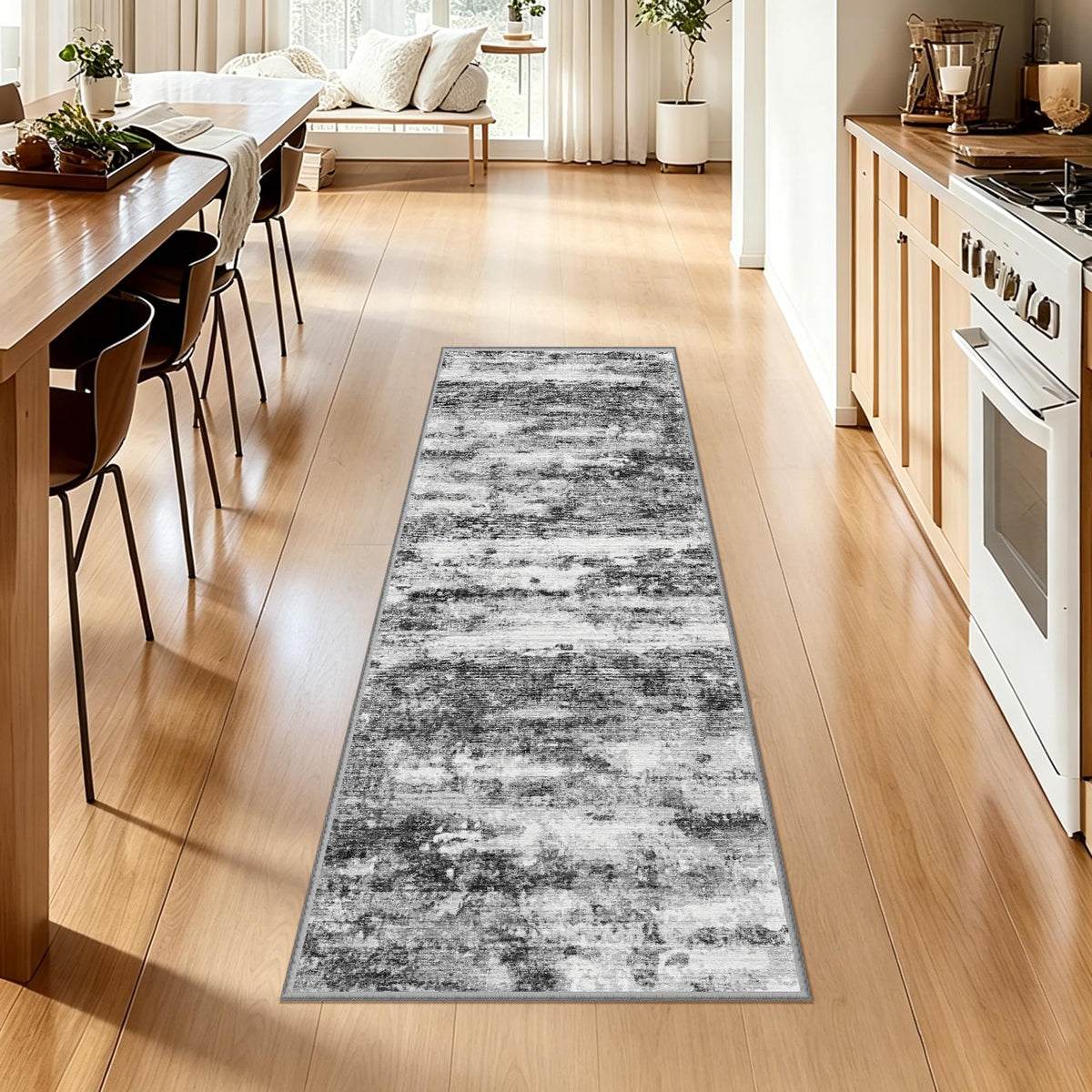 5x7 Area Rugs - Ultra-Thin Washble Rugs,Non-Slip Low Pile Abstract Print Rugs for Living Room,Home Office Decor,Stain Resistant Machine Washable Area Rug