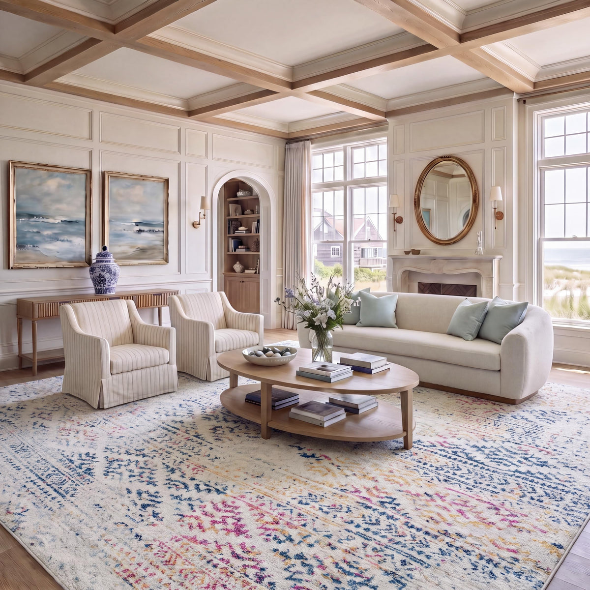 SAFAVIEH Tulum Area Rug 8x10, Large Ivory & Grey TUL272A