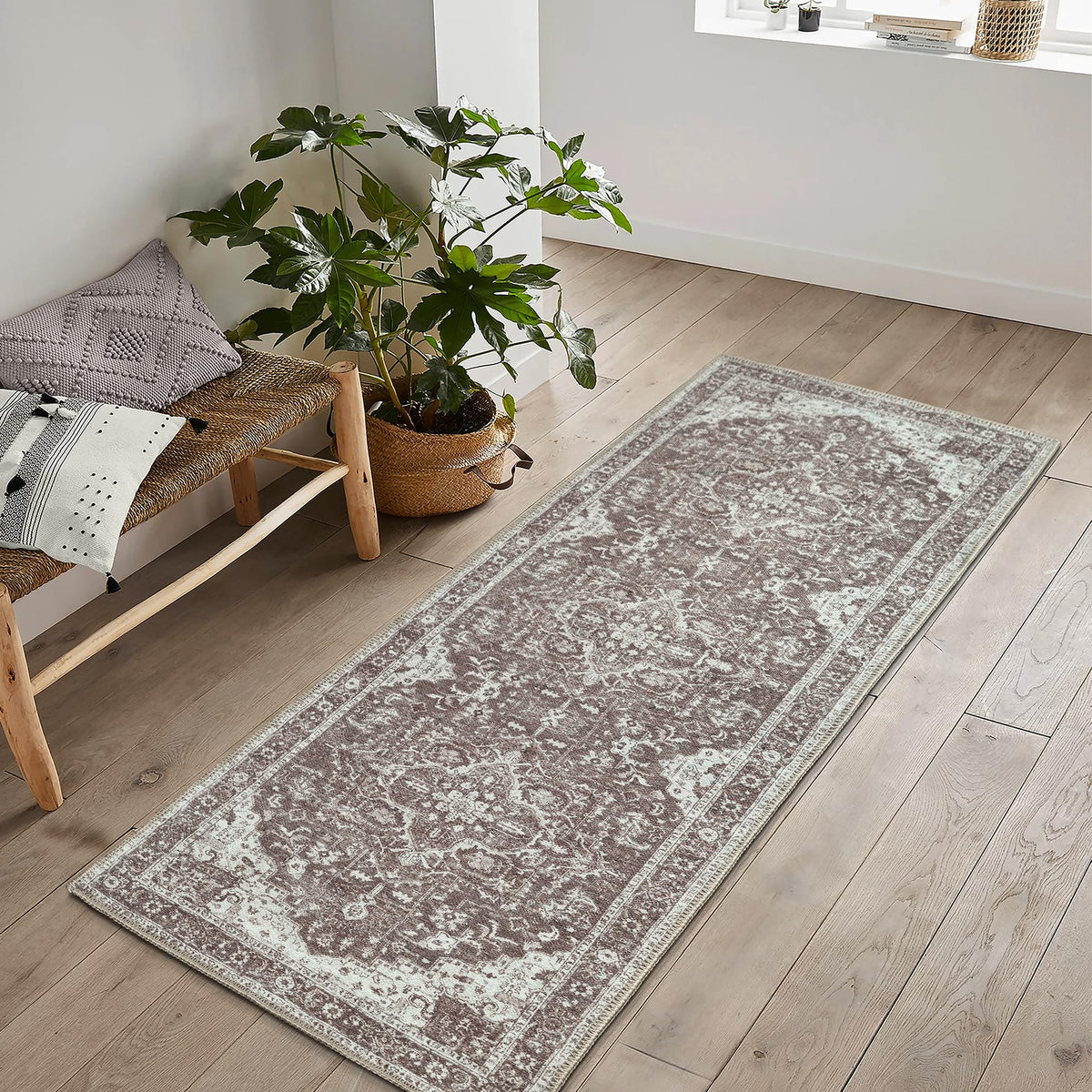 Bloom Rugs Washable Non-Slip 8' x 10' Rug - Gray/Charcoal/Blue Modern Abstract Area Rug for Living Room, Bedroom, Dining Room, and Kitchen - Exact Size: 8' x 10'