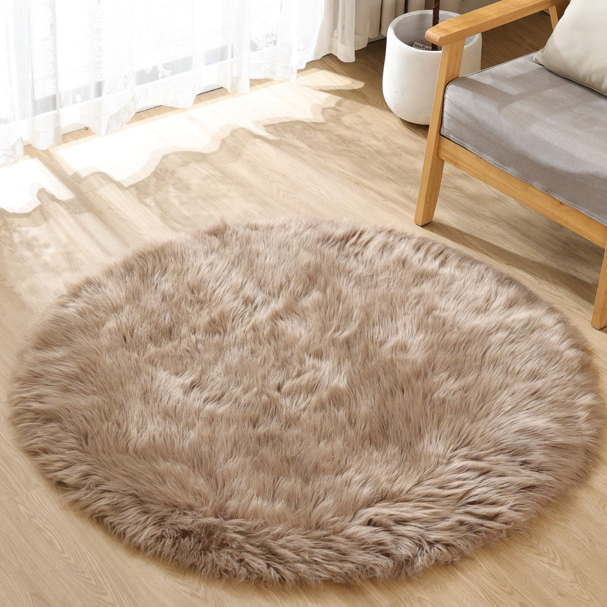 ORINOVA White Faux Sheepskin Fuzzy Fur Rugs for Bedroom Small Machine Washable Fluffy Area Rugs for Living Room 2x4 Shag Nursery Rug