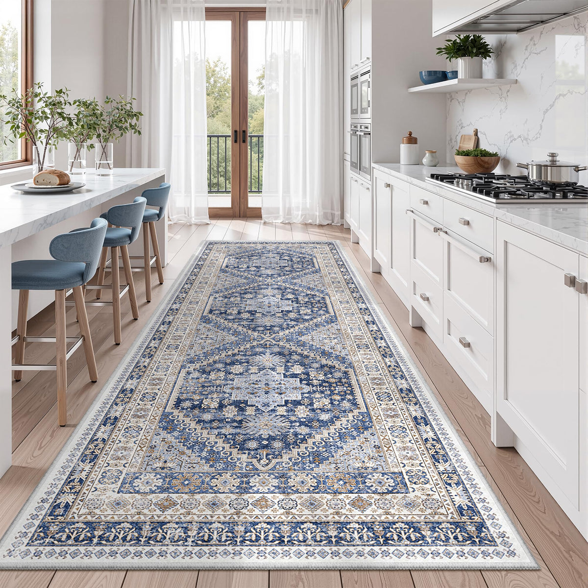 zesthome 5x7 Area Rugs for Living Room,Large Washable Rug,Orange