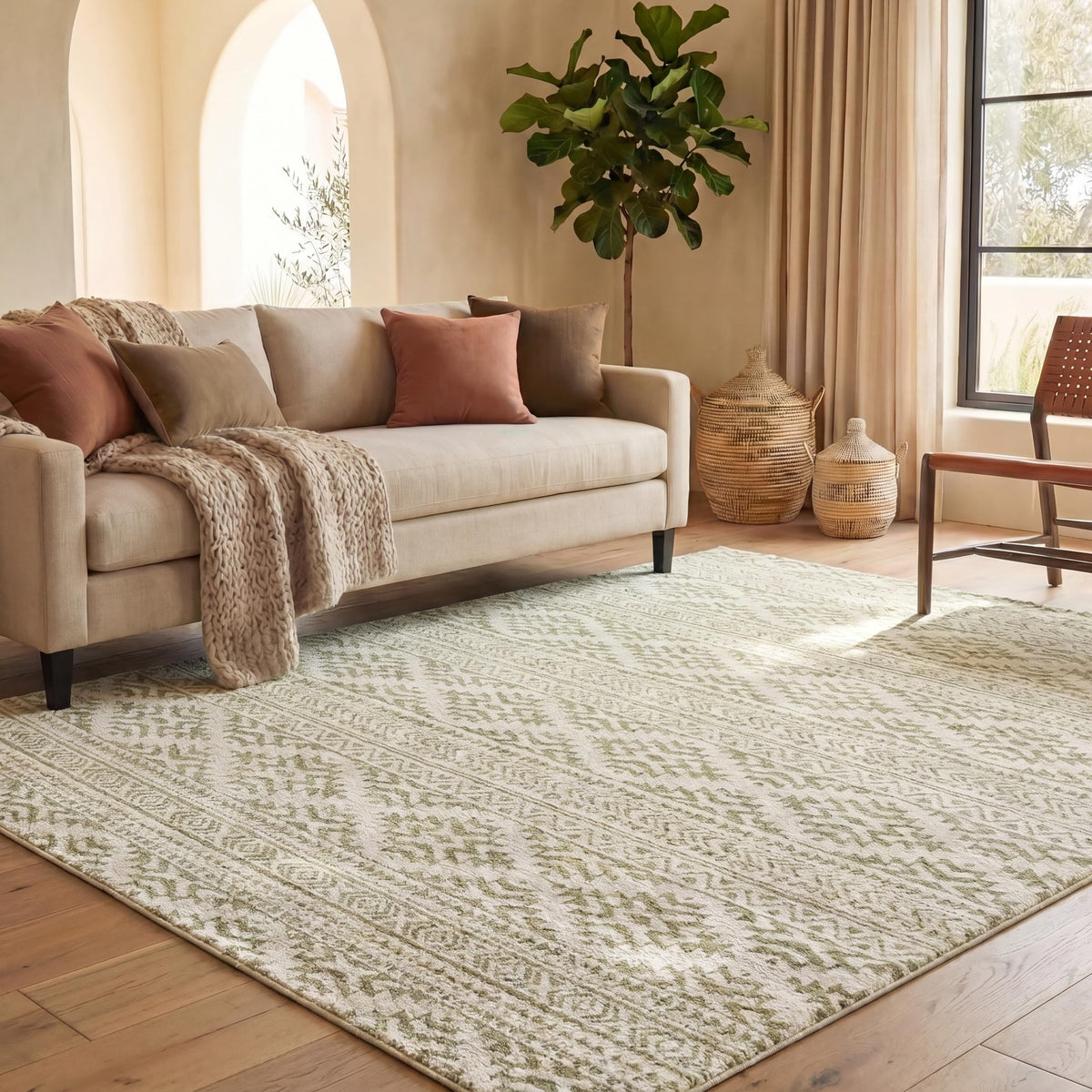 SAFAVIEH Tulum Area Rug 8x10, Large Ivory & Grey TUL272A