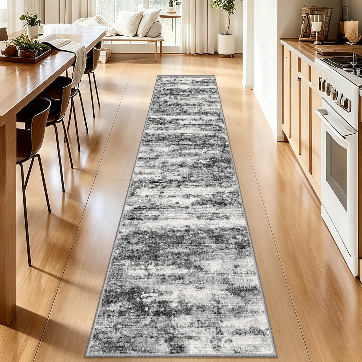 5x7 Area Rugs - Ultra-Thin Washble Rugs,Non-Slip Low Pile Abstract Print Rugs for Living Room,Home Office Decor,Stain Resistant Machine Washable Area Rug