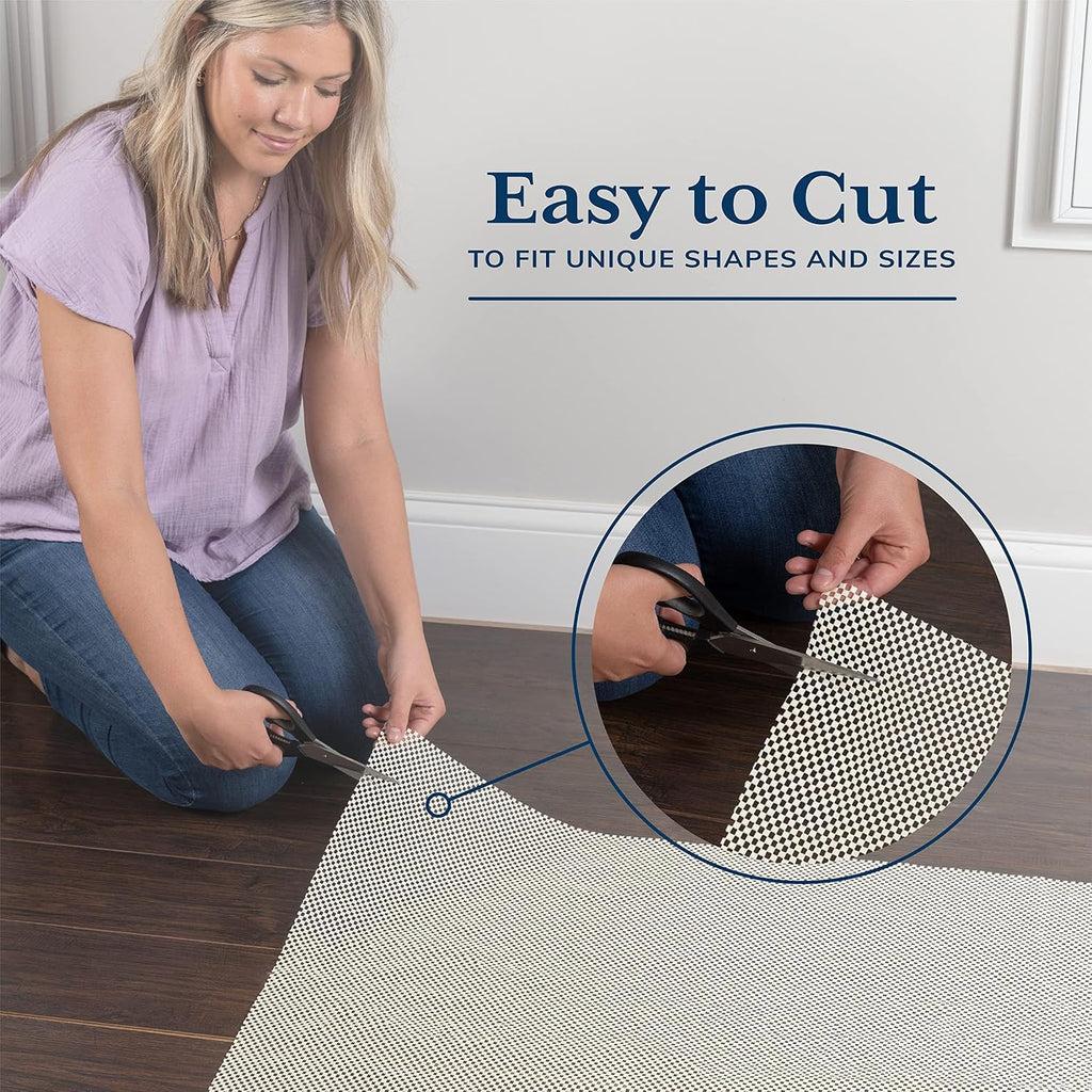 Veken Non Slip Rug Pad Gripper for Hardwood Floors, Strong Anti Slip and Skid Mat, Keep Rugs Safe and in Place for Tile, Carpet Liner Grippers Under Area Rugs, 2x3 Ft Pads