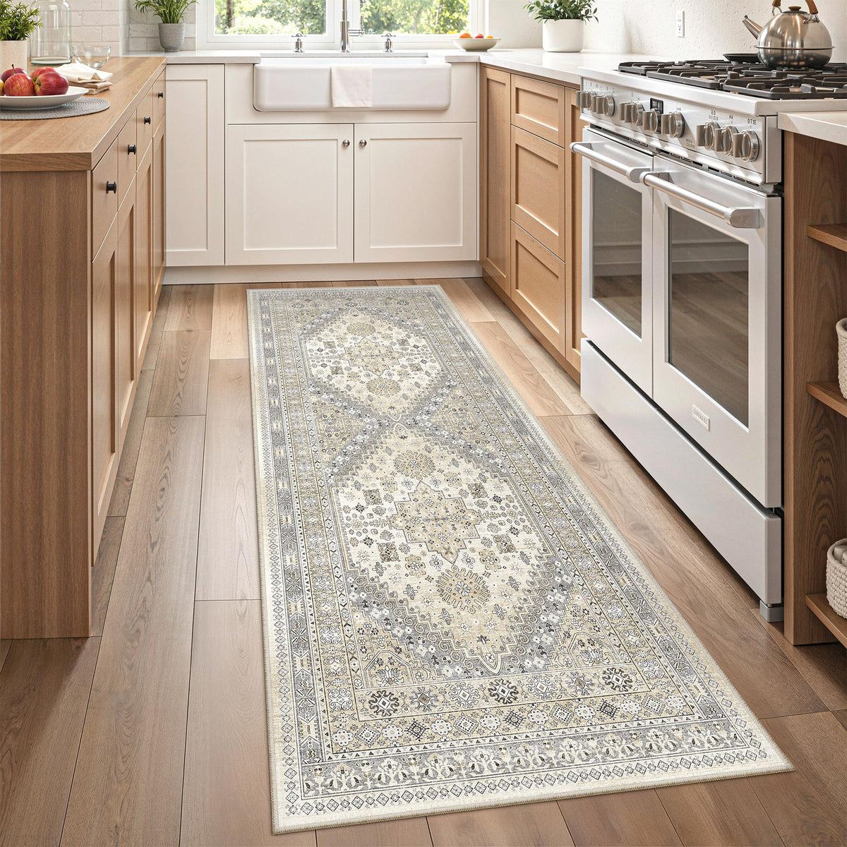 zesthome 5x7 Area Rugs for Living Room,Large Washable Rug,Orange