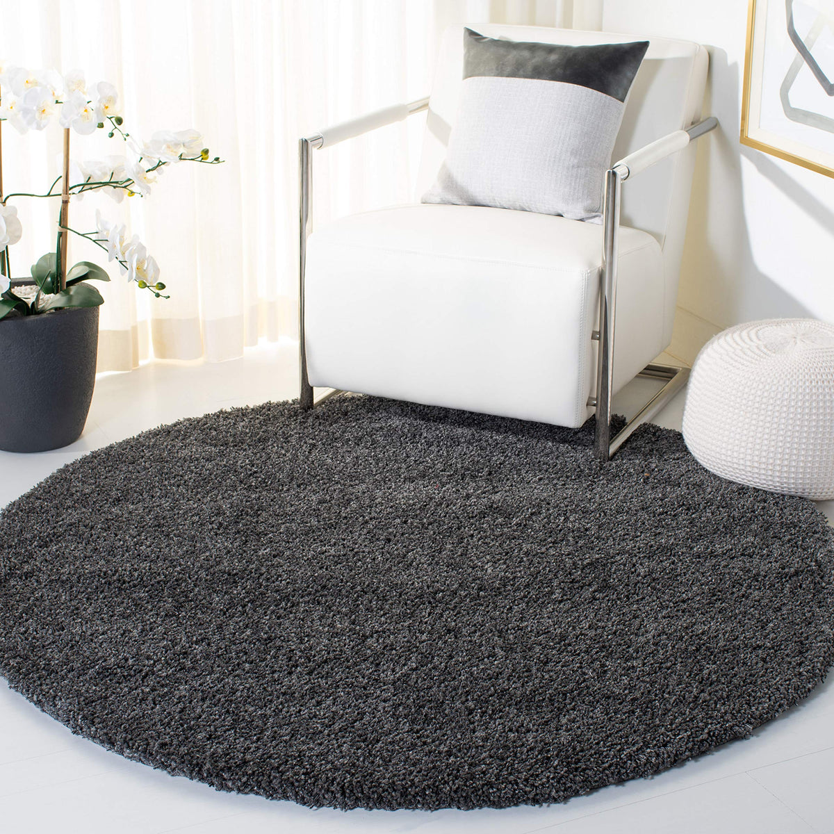 SAFAVIEH Area Rug 4x6 - California Shag Collection - Ivory, Non-Shedding & Easy to Clean, Ultra Plush Thick Pile, Ideal for Living Room, Bedroom, Dining Space (SG151-1212)