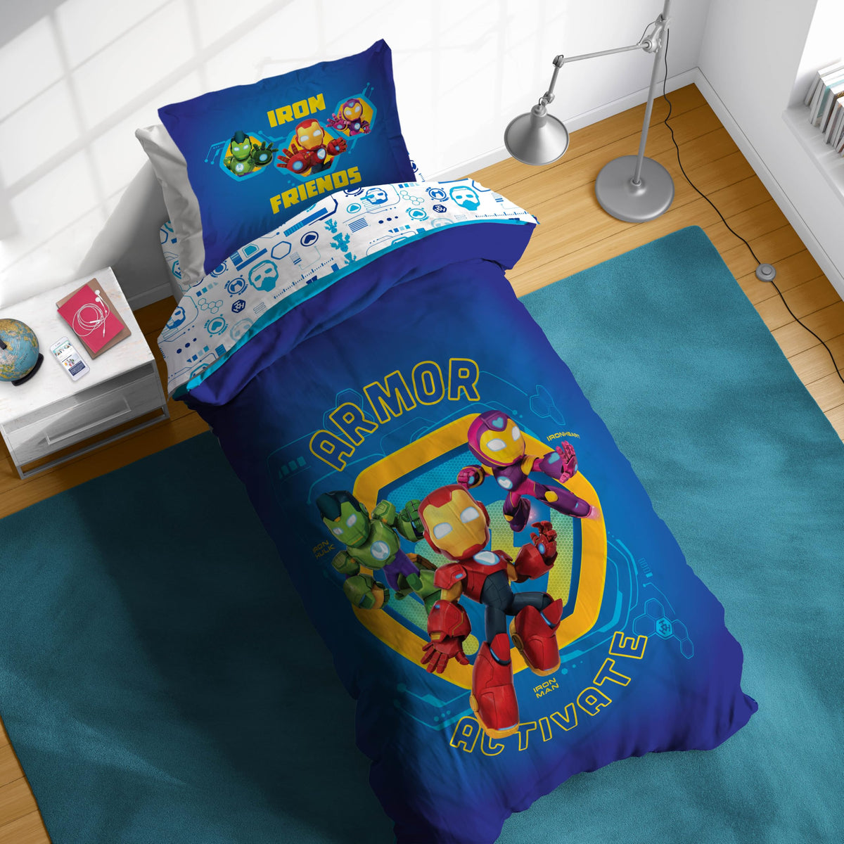 Sunny Side Up Bluey & Friends Full Comforter Set - 7 Piece Kids Bedding Includes Comforter, Sheets & Pillow Cover - Super Soft Microfiber Bed Set