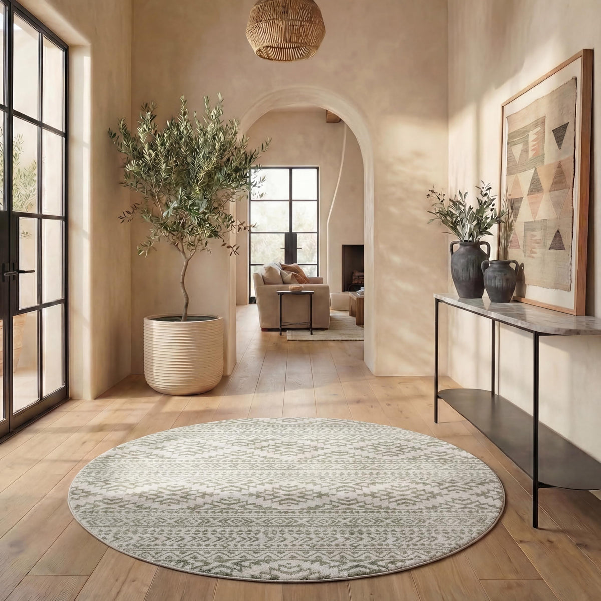 SAFAVIEH Tulum Area Rug 8x10, Large Ivory & Grey TUL272A