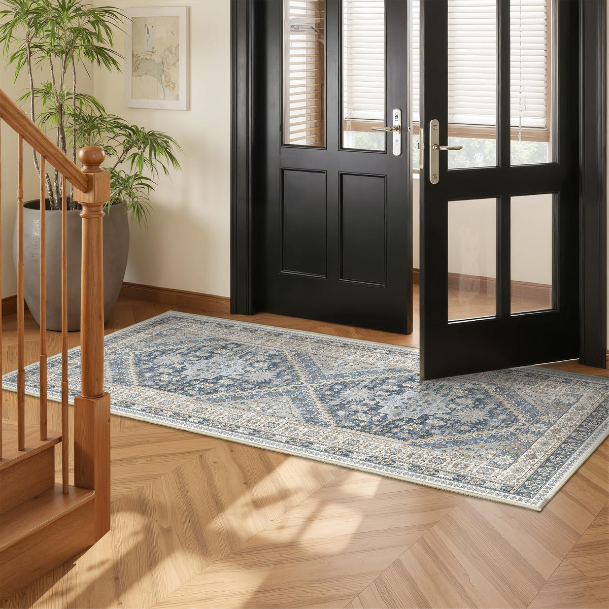 4x6 Area Rugs for Living Room, Non Slip Rugs for Bedroom, Beige