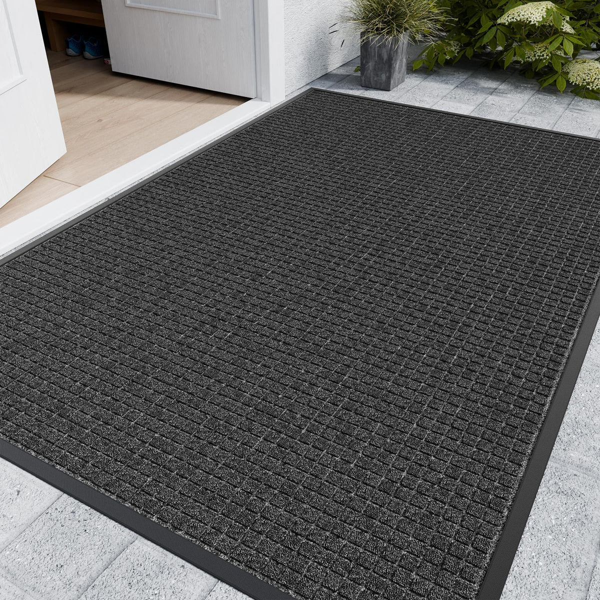 Front Door Mat, 48" x 36" Heavy Duty Indoor Outdoor Doormat