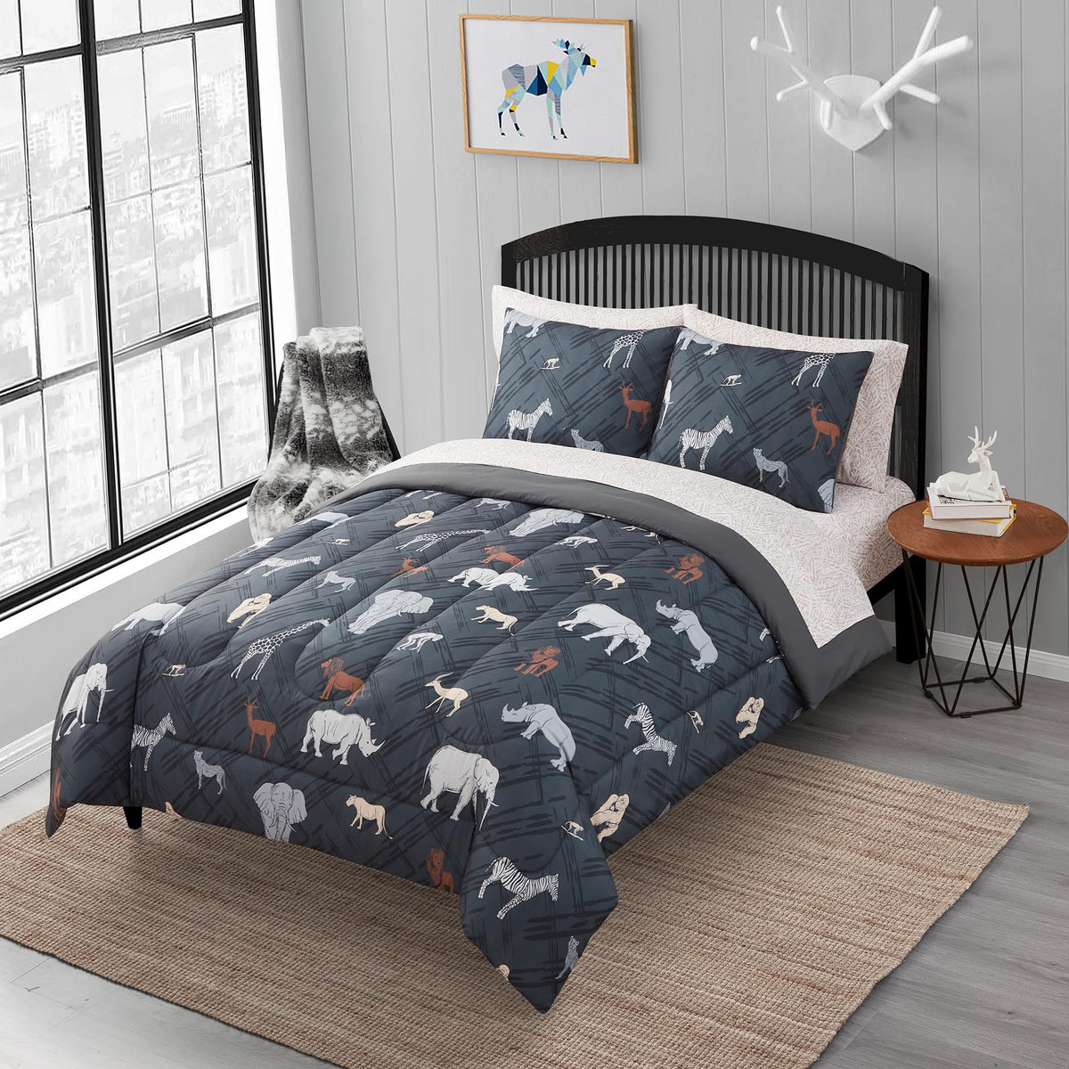 Kids Bedding Set Bed in a Bag for Boys and Girls Toddlers Printed Sheet Set and Comforter, Twin, Fairytale Princess