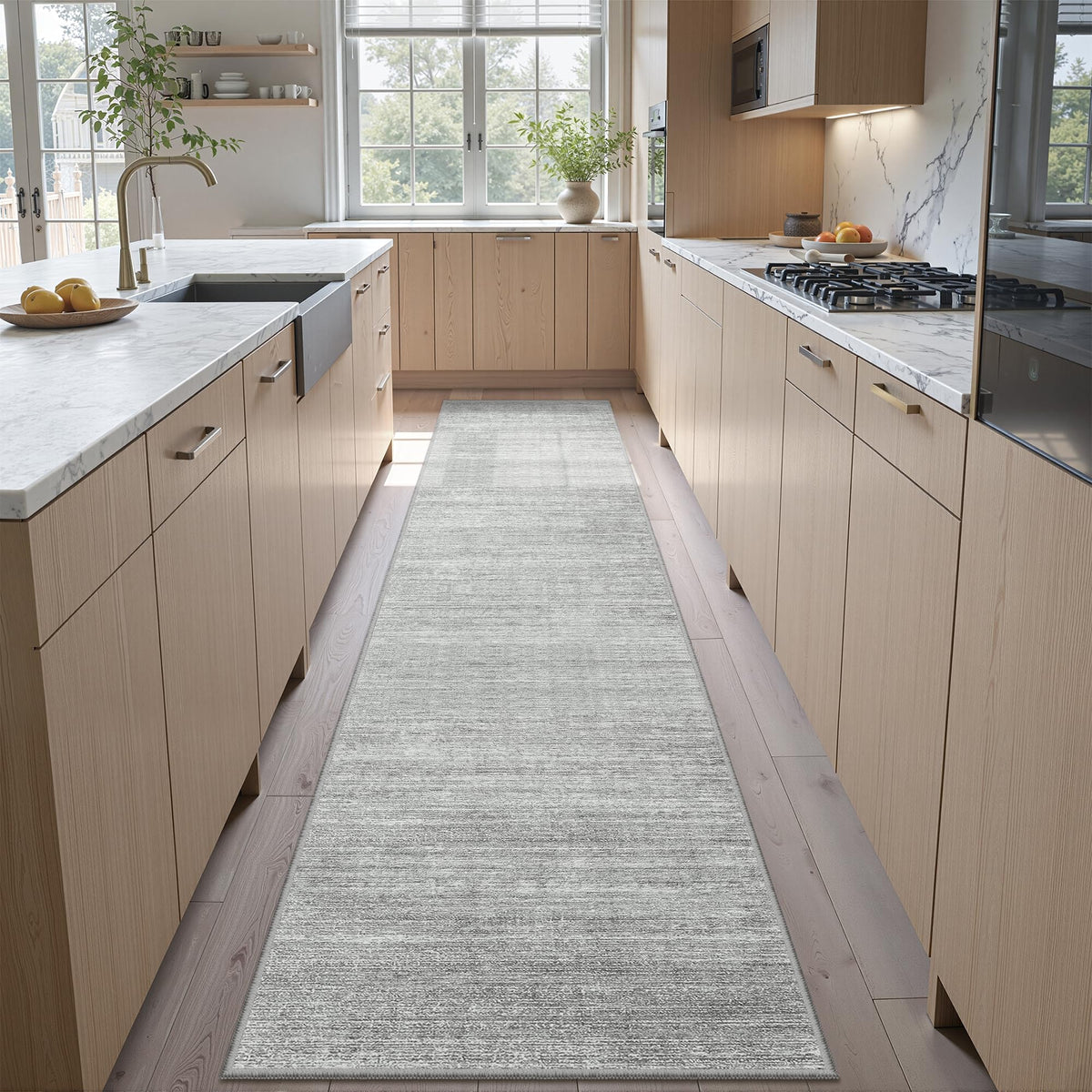 Valenrug Beige 8x10 Area Rugs for Living Room, Large Washable Rug Non Slip