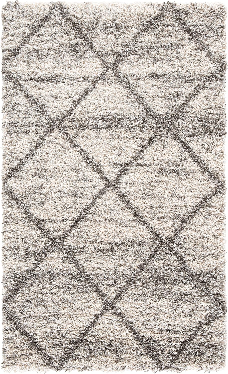 SAFAVIEH Hudson Shag Accent Rug 3'x5', Soft Plush Grey & Beige SGH281J