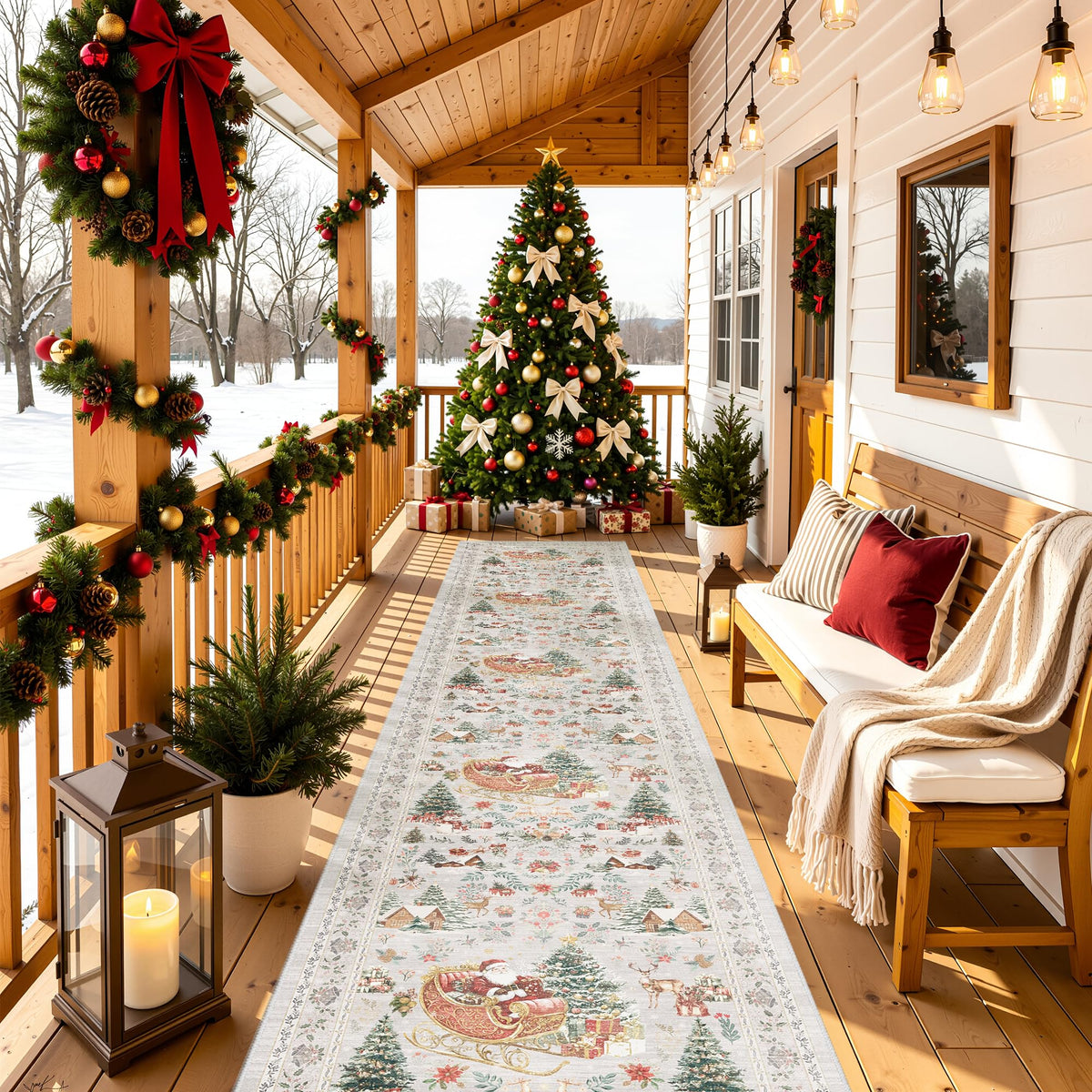 4x6 Area Rugs for Living Room, Non Slip Rugs for Bedroom, Beige