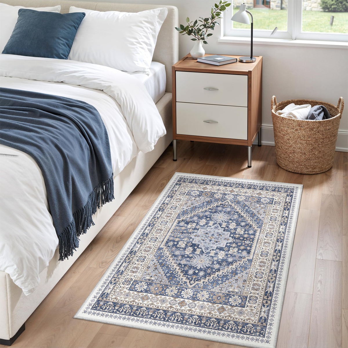 zesthome 5x7 Area Rugs for Living Room,Large Washable Rug,Orange
