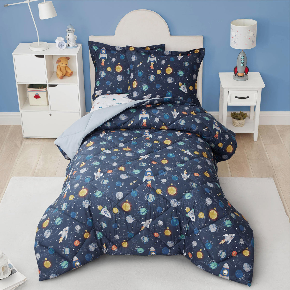 PPOLCA Twin Dinosaur Kids Bedding Set for Boys, 2 Pieces Twin Dinosaur Kids Comforter Sets for Boys, Super Soft Lightweight for All Seasons, Includes 1 Comforter (66"x86") and 1 Pillowcase(20"x26"+2")