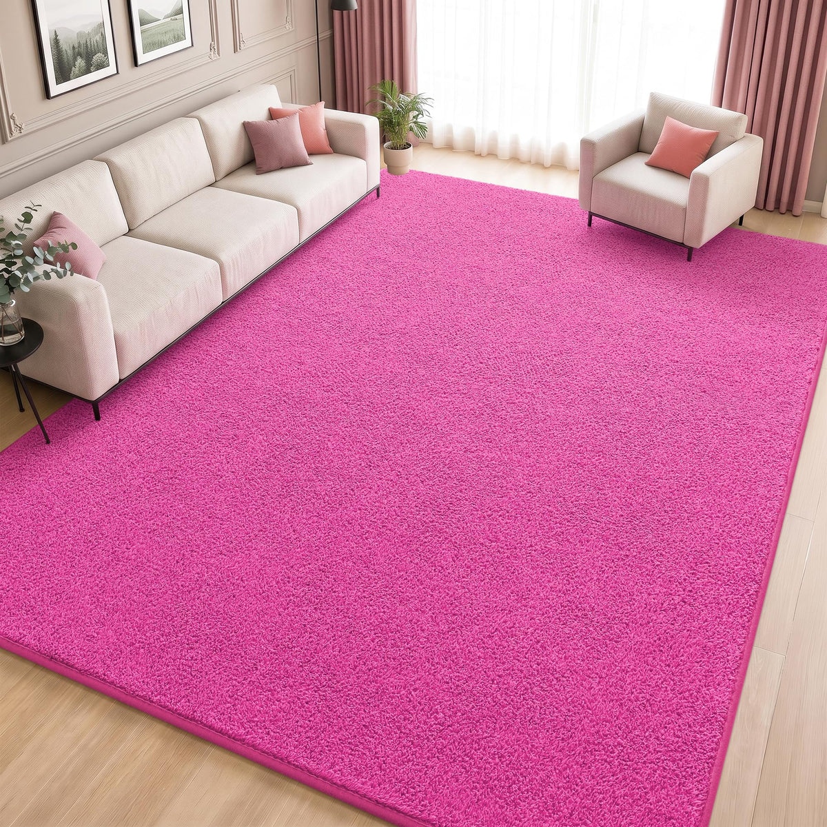 Foxmas 4x6 Dark Grey Modern Minimalist Area Rugs
