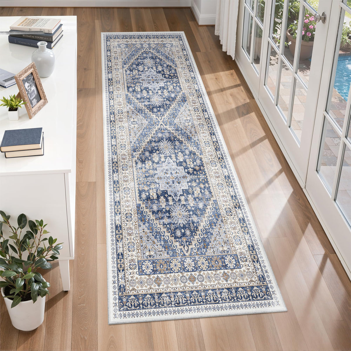 zesthome 5x7 Area Rugs for Living Room,Large Washable Rug,Orange