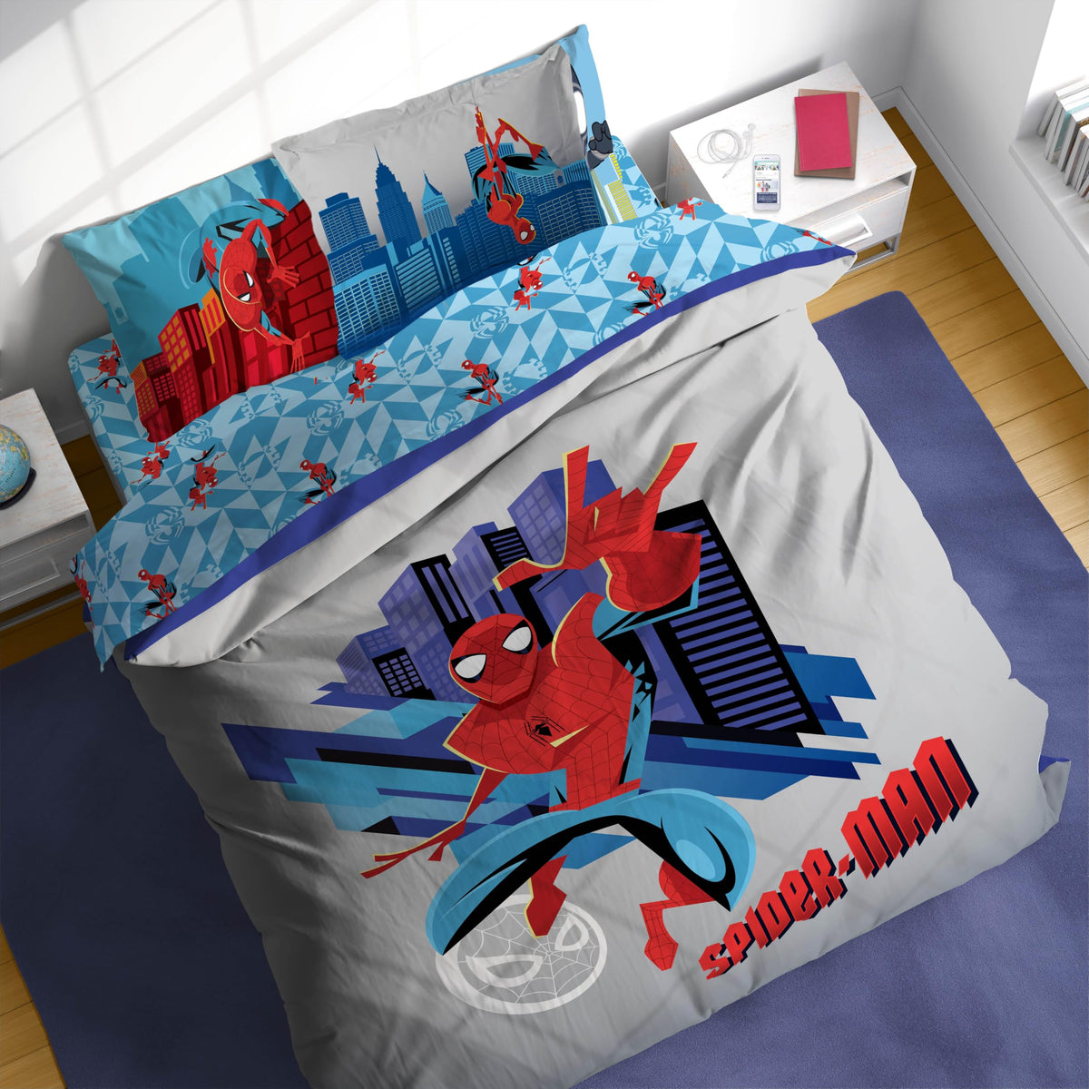 Sunny Side Up Bluey & Friends Full Comforter Set - 7 Piece Kids Bedding Includes Comforter, Sheets & Pillow Cover - Super Soft Microfiber Bed Set