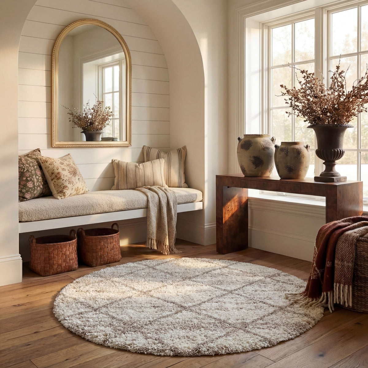 SAFAVIEH Hudson Shag Accent Rug 3'x5', Soft Plush Grey & Beige SGH281J