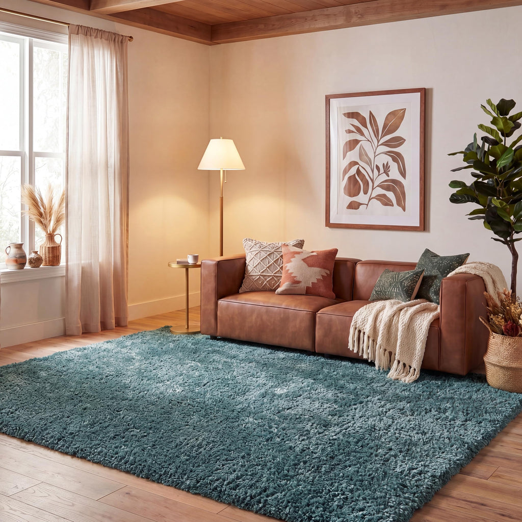 SAFAVIEH Area Rug 4x6 - California Shag Collection - Ivory, Non-Shedding & Easy to Clean, Ultra Plush Thick Pile, Ideal for Living Room, Bedroom, Dining Space (SG151-1212)