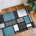 Rugshop Modern Boxes Contemporary Non-Shedding Area Rug Gray 5'3" x 7'3"