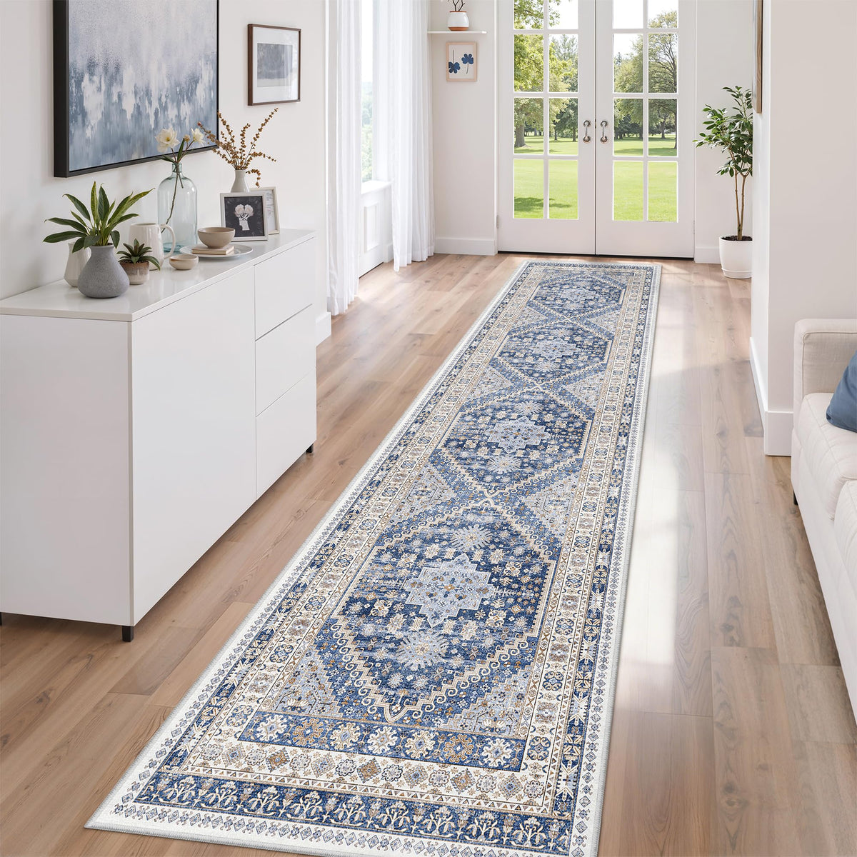 zesthome 5x7 Area Rugs for Living Room,Large Washable Rug,Orange