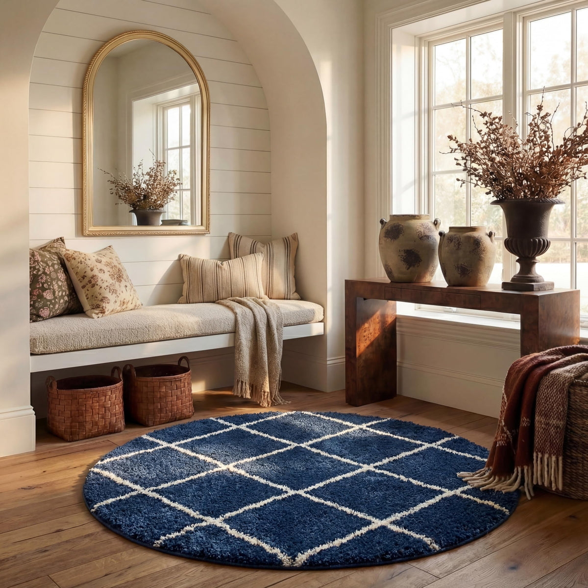 SAFAVIEH Hudson Shag Accent Rug 3'x5', Soft Plush Grey & Beige SGH281J