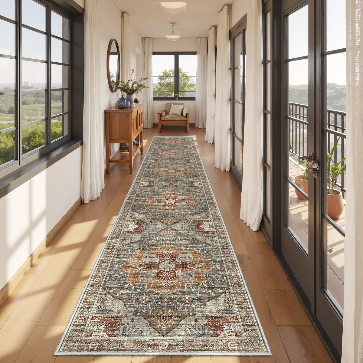 4x6 Area Rugs for Living Room, Non Slip Rugs for Bedroom, Beige