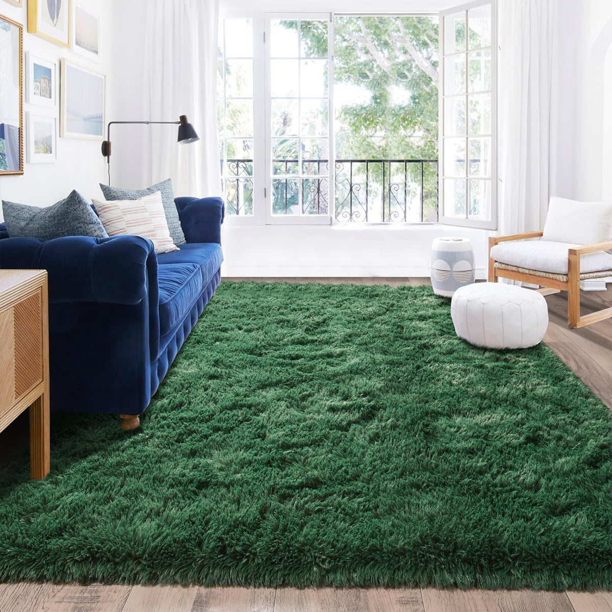 Black Rug for Bedroom, Soft Shaggy Modern Shag 4x6 Area Rugs for Living Room, Upgrade Non-Slip Plush Fluffy Carpet for Kids Boys Girls Room Dorm Home Decor Aesthetic