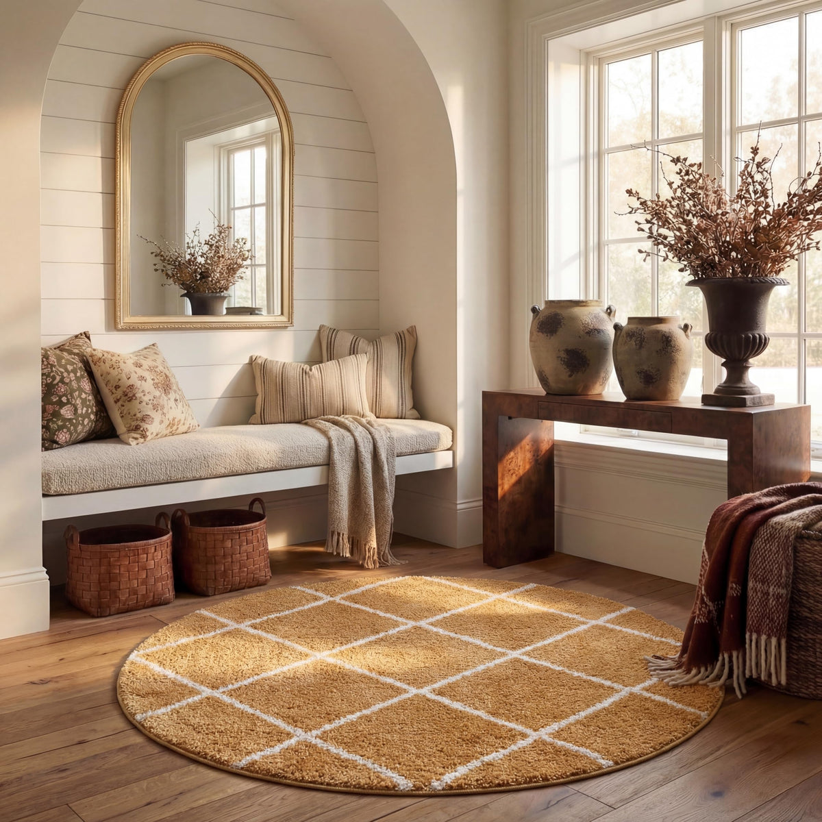SAFAVIEH Hudson Shag Accent Rug 3'x5', Soft Plush Grey & Beige SGH281J