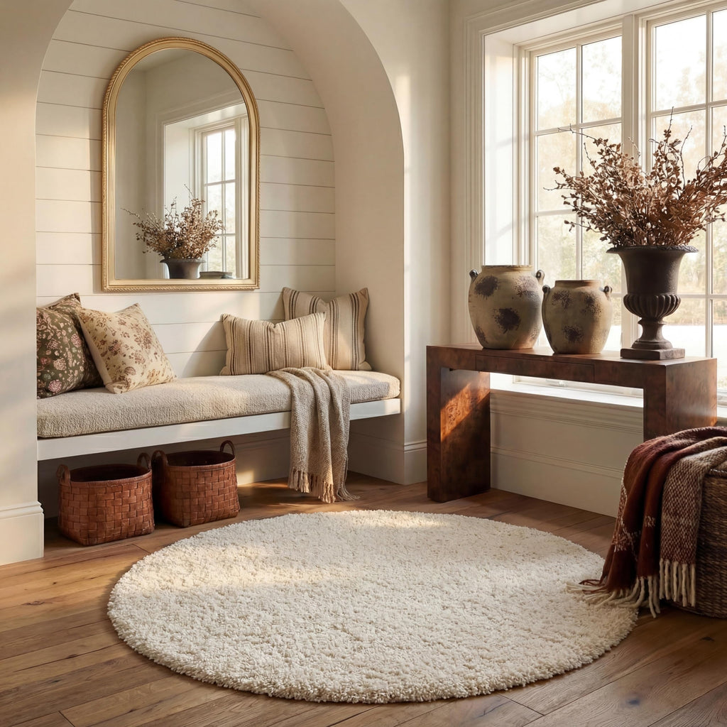 SAFAVIEH Area Rug 4x6 - California Shag Collection - Ivory, Non-Shedding & Easy to Clean, Ultra Plush Thick Pile, Ideal for Living Room, Bedroom, Dining Space (SG151-1212)