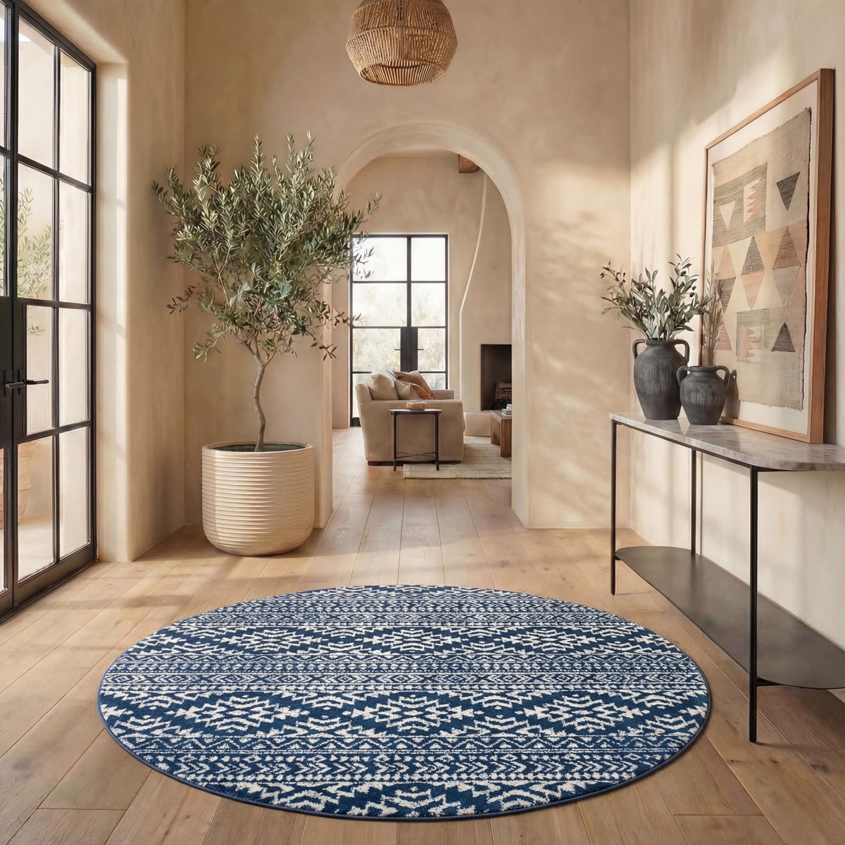 SAFAVIEH Tulum Area Rug 8x10, Large Ivory & Grey TUL272A