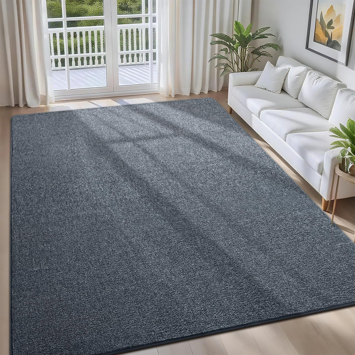 4x6 Grey Area Rug Modern Aesthetic Minimalist