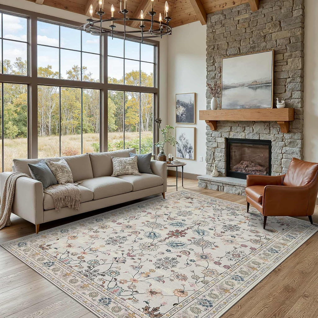 Rugxara Grey 5x7 Area Rugs for Bedroom & Living Room