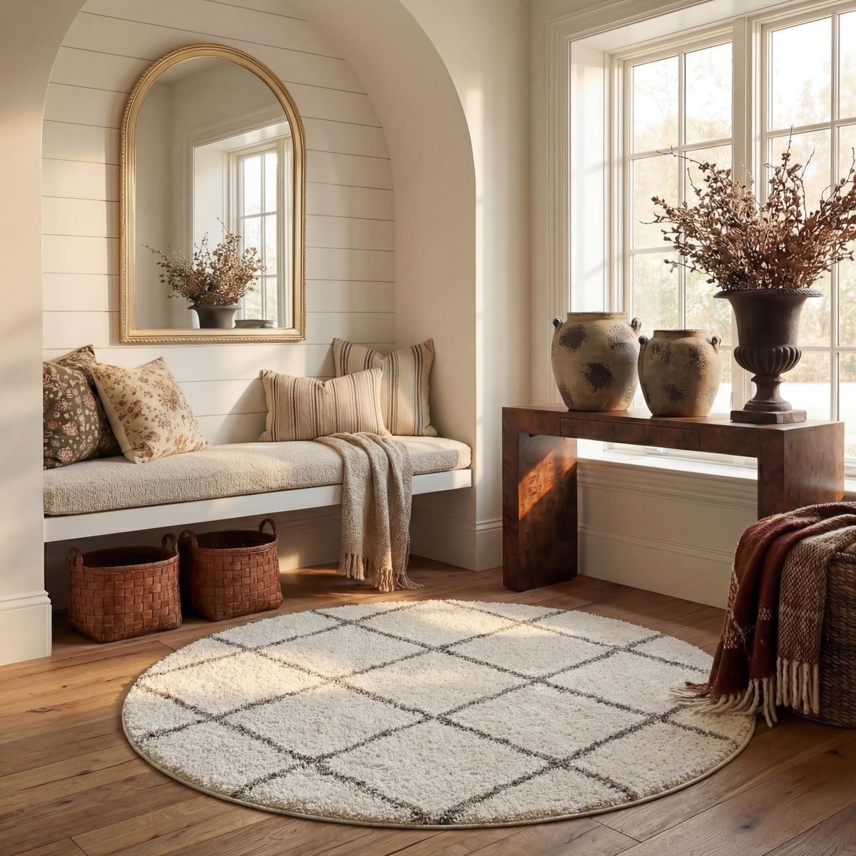 SAFAVIEH Hudson Shag Accent Rug 3'x5', Soft Plush Grey & Beige SGH281J