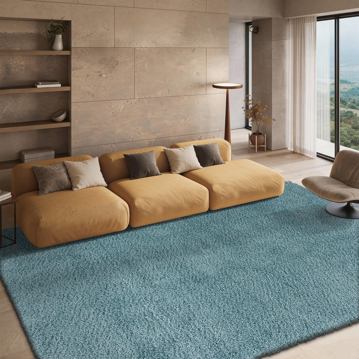 SAFAVIEH Area Rug 4x6 - California Shag Collection - Ivory, Non-Shedding & Easy to Clean, Ultra Plush Thick Pile, Ideal for Living Room, Bedroom, Dining Space (SG151-1212)