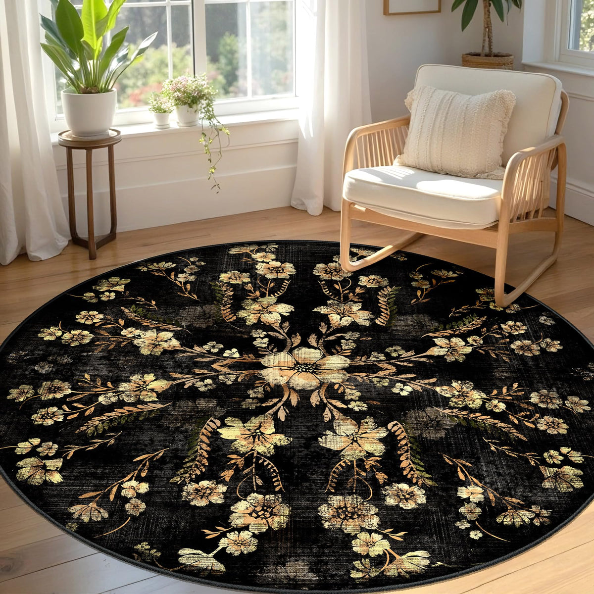 Beige Rug 3x5 Washable Area Rugs for Bedroom Living Room Kitchen Entryway Bedside,Small Modern Marble Abstract Non Slip Carpet