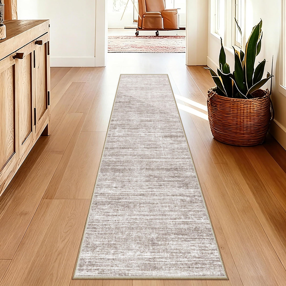 5x7 Area Rugs - Ultra-Thin Washble Rugs,Non-Slip Low Pile Abstract Print Rugs for Living Room,Home Office Decor,Stain Resistant Machine Washable Area Rug